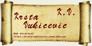 Krsta Vukičević vizit kartica